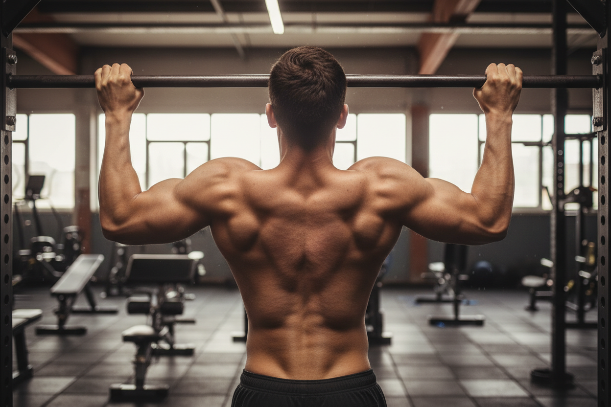 from the back and make him shirtless